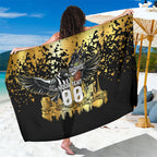 Personalised Collingwood Magpies City Of Football Team Sarong Melbourne City Skyline Illustration Sport Fan