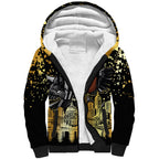 Personalised Collingwood Magpies City Of Football Team Sherpa Hoodie Melbourne City Skyline Illustration Sport Fan