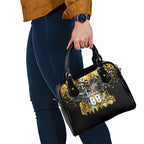 Personalised Collingwood Magpies City Of Football Team Shoulder Handbag Melbourne City Skyline Illustration Sport Fan