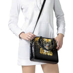 Personalised Collingwood Magpies City Of Football Team Shoulder Handbag Melbourne City Skyline Illustration Sport Fan