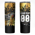 Personalised Collingwood Magpies City Of Football Team Skinny Tumbler Melbourne City Skyline Illustration Sport Fan