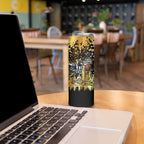 Personalised Collingwood Magpies City Of Football Team Skinny Tumbler Melbourne City Skyline Illustration Sport Fan