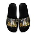 Personalised Collingwood Magpies City Of Football Team Slide Sandals Melbourne City Skyline Illustration Sport Fan