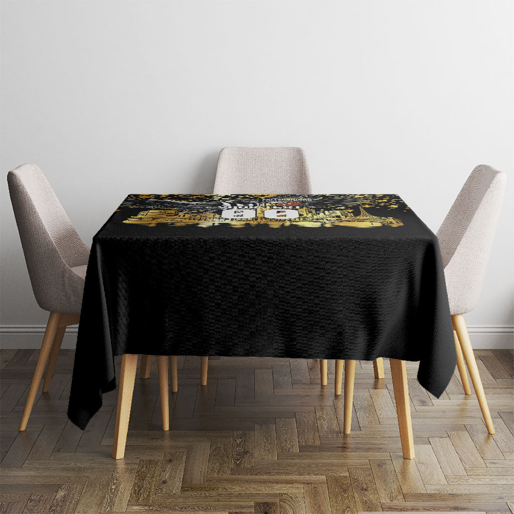 Personalised Collingwood Magpies City Of Football Team Tablecloth Melbourne City Skyline Illustration Sport Fan