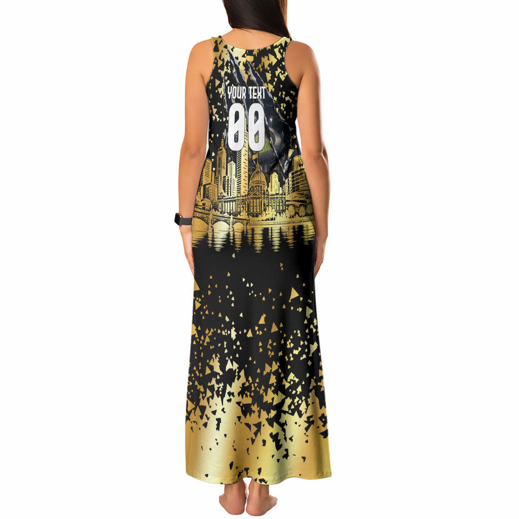 Personalised Collingwood Magpies City Of Football Team Tank Maxi Dress Melbourne City Skyline Illustration Sport Fan