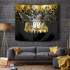 Personalised Collingwood Magpies City Of Football Team Tapestry Melbourne City Skyline Illustration Sport Fan
