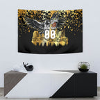 Personalised Collingwood Magpies City Of Football Team Tapestry Melbourne City Skyline Illustration Sport Fan