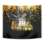 Personalised Collingwood Magpies City Of Football Team Tapestry Melbourne City Skyline Illustration Sport Fan