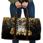 Personalised Collingwood Magpies City Of Football Team Travel Bag Melbourne City Skyline Illustration Sport Fan