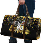 Personalised Collingwood Magpies City Of Football Team Travel Bag Melbourne City Skyline Illustration Sport Fan