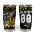 Personalised Collingwood Magpies City Of Football Team Tumbler Cup Melbourne City Skyline Illustration Sport Fan