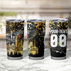 Personalised Collingwood Magpies City Of Football Team Tumbler Cup Melbourne City Skyline Illustration Sport Fan
