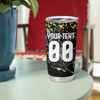 Personalised Collingwood Magpies City Of Football Team Tumbler Cup Melbourne City Skyline Illustration Sport Fan
