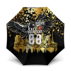 Personalised Collingwood Magpies City Of Football Team Umbrella Melbourne City Skyline Illustration Sport Fan