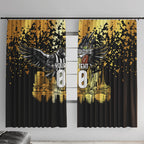 Personalised Collingwood Magpies City Of Football Team Window Curtain Melbourne City Skyline Illustration Sport Fan