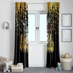 Personalised Collingwood Magpies City Of Football Team Window Curtain Melbourne City Skyline Illustration Sport Fan