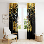 Personalised Collingwood Magpies City Of Football Team Window Curtain Melbourne City Skyline Illustration Sport Fan