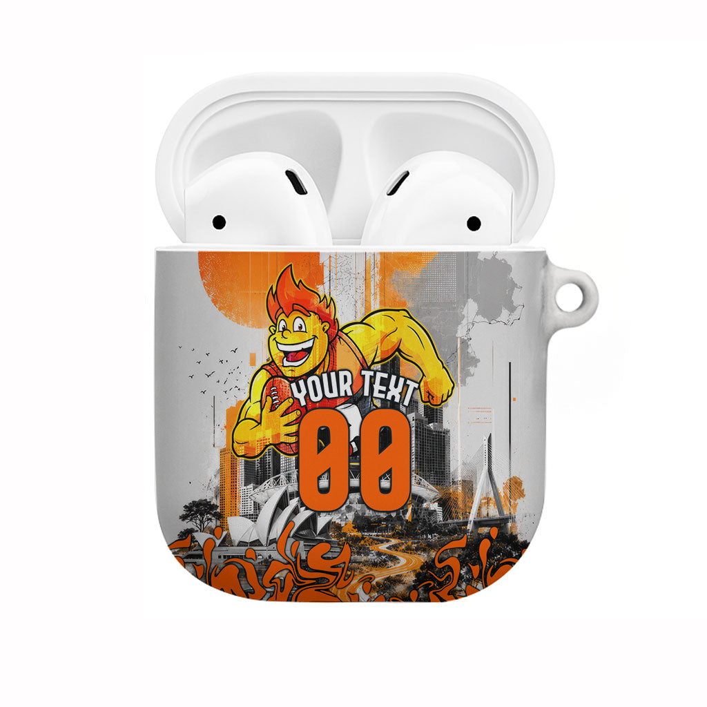 Personalised Greater Western Sydney Giants City Of Football Team AirPods Case Sydney City Skyline Illustration Sport Fan