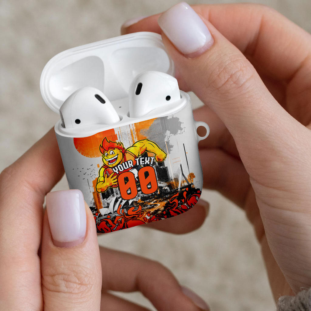 Personalised Greater Western Sydney Giants City Of Football Team AirPods Case Sydney City Skyline Illustration Sport Fan