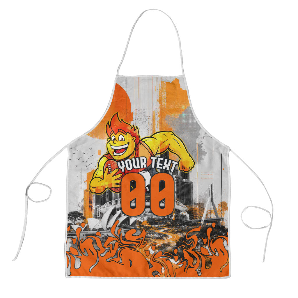 Personalised Greater Western Sydney Giants City Of Football Team Apron Sydney City Skyline Illustration Sport Fan