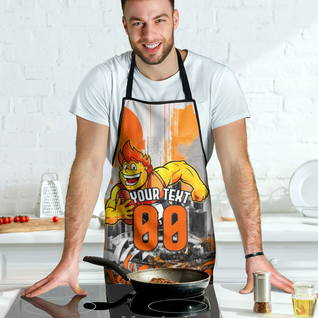 Personalised Greater Western Sydney Giants City Of Football Team Apron Sydney City Skyline Illustration Sport Fan