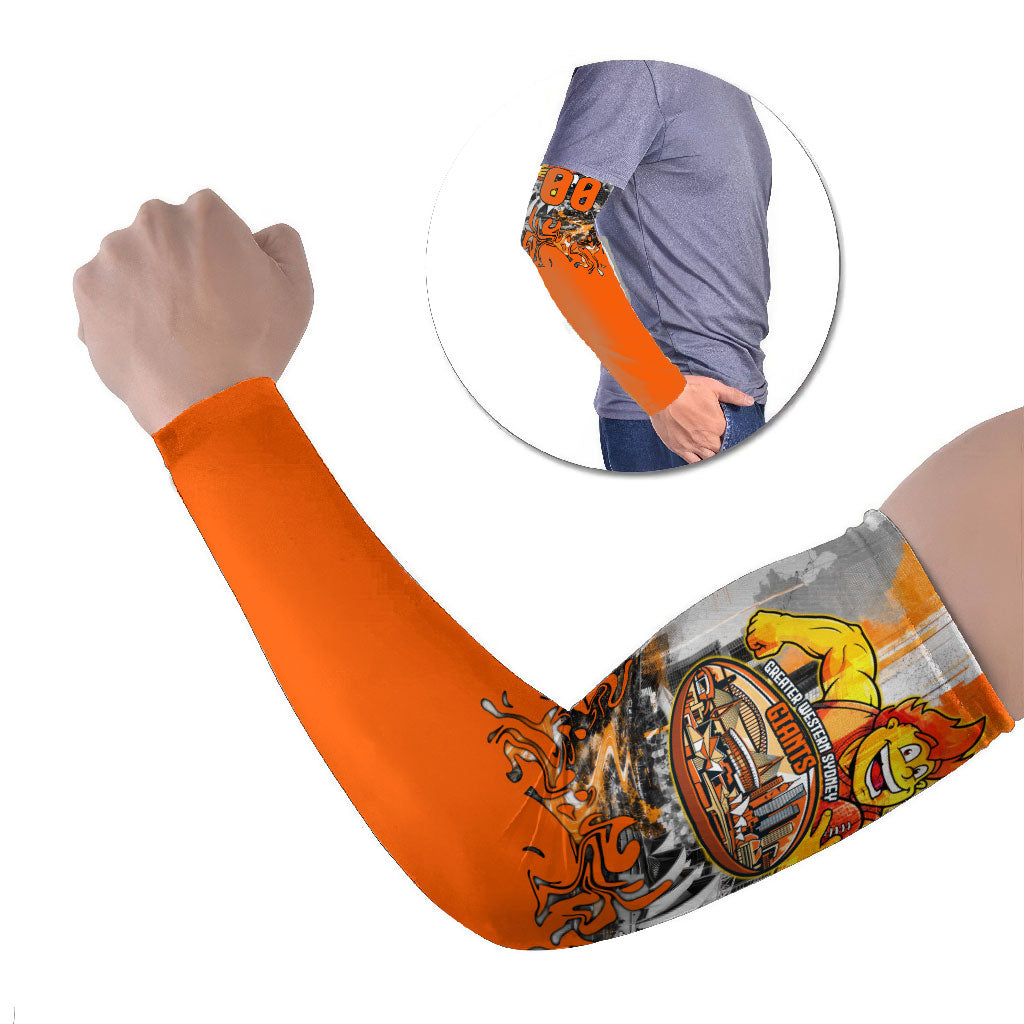 Personalised Greater Western Sydney Giants City Of Football Team Arm Sleeves Sydney City Skyline Illustration Sport Fan