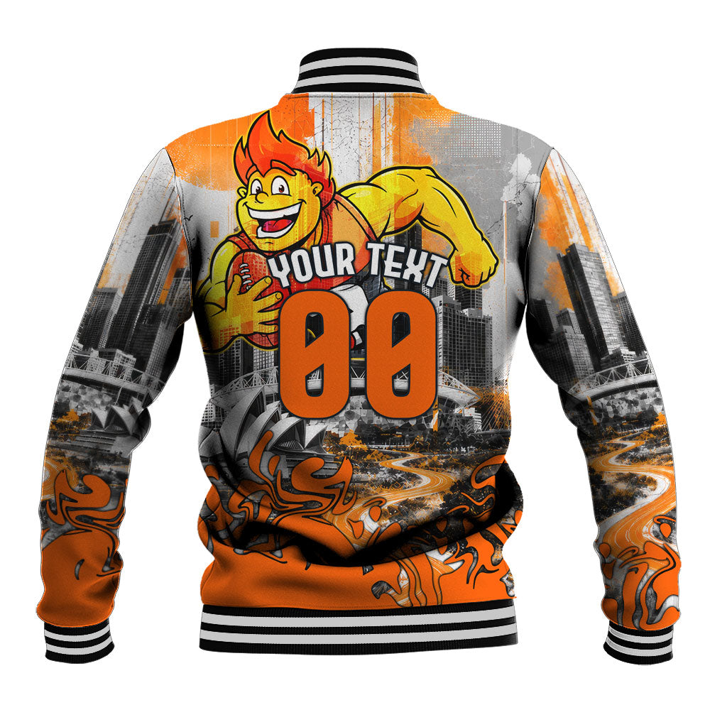 Personalised Greater Western Sydney Giants City Of Football Team Baseball Jacket Sydney City Skyline Illustration Sport Fan