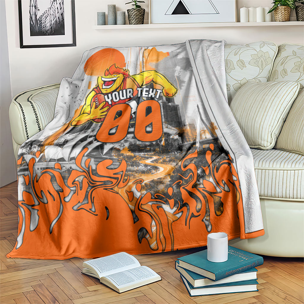 Personalised Greater Western Sydney Giants City Of Football Team Blanket Sydney City Skyline Illustration Sport Fan