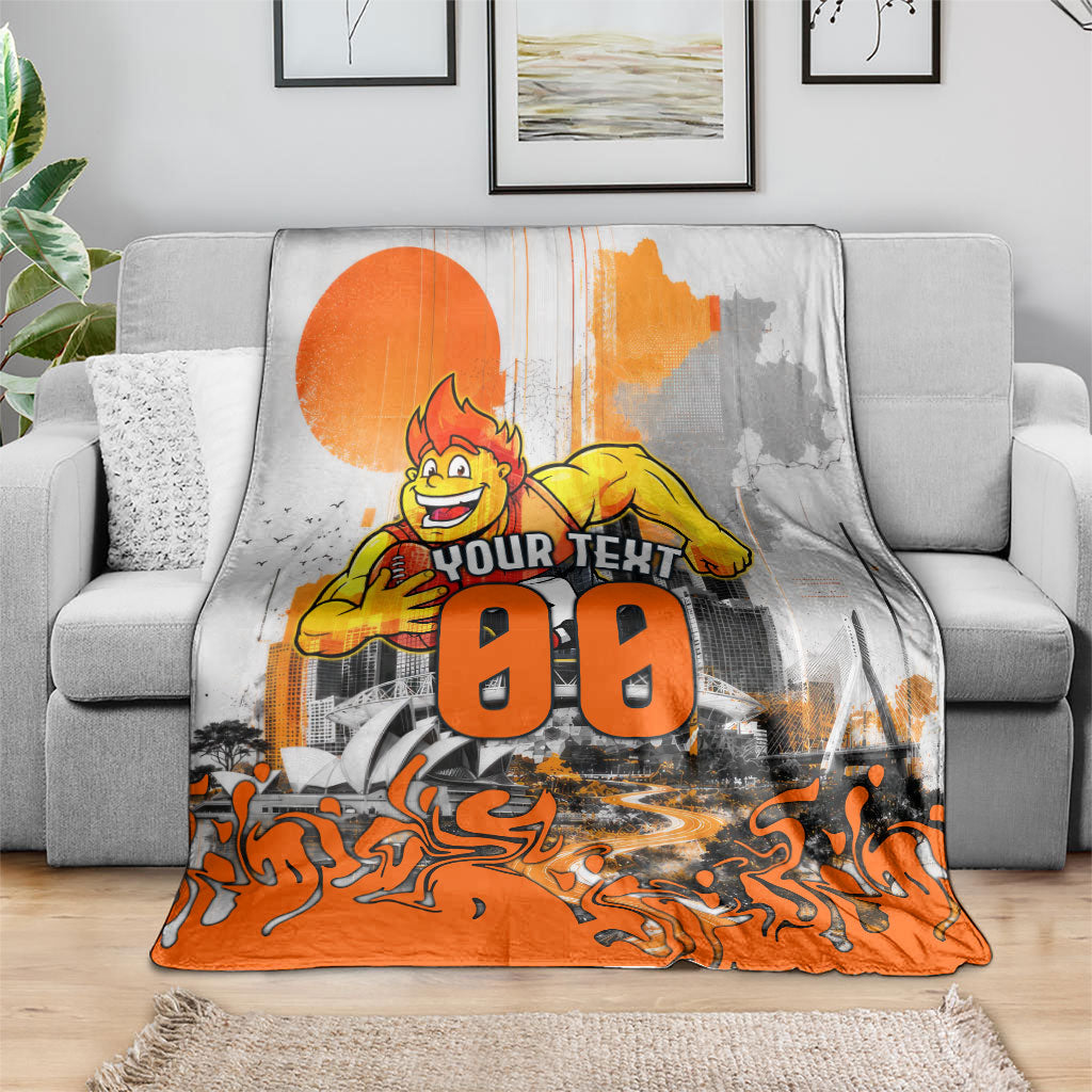 Personalised Greater Western Sydney Giants City Of Football Team Blanket Sydney City Skyline Illustration Sport Fan