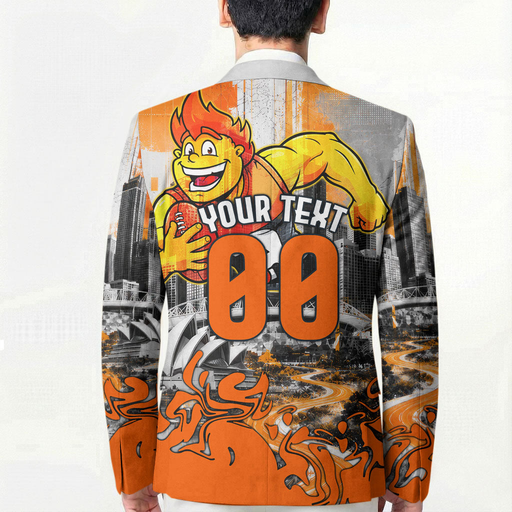 Personalised Greater Western Sydney Giants City Of Football Team Blazer Sydney City Skyline Illustration Sport Fan