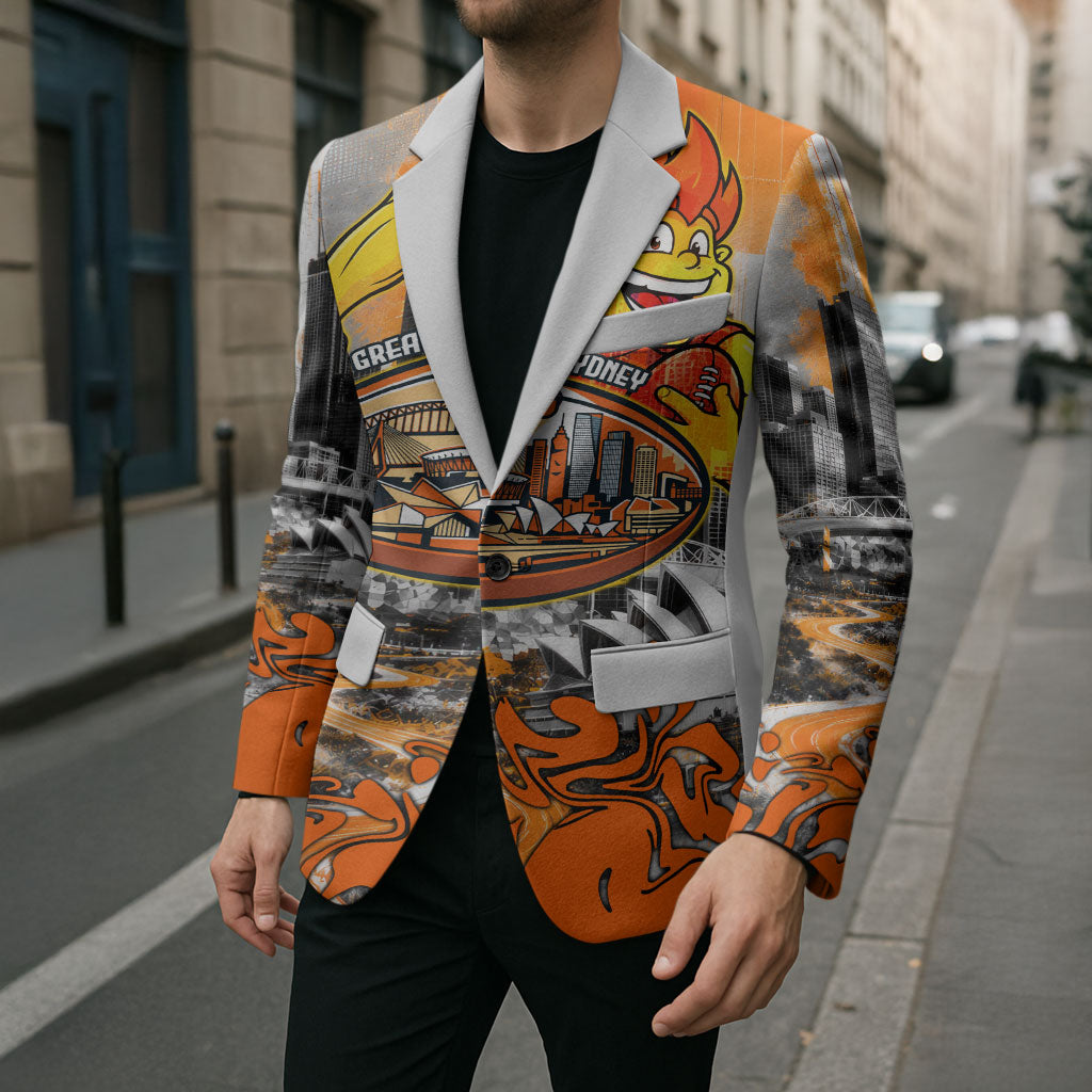 Personalised Greater Western Sydney Giants City Of Football Team Blazer Sydney City Skyline Illustration Sport Fan