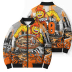 Personalised Greater Western Sydney Giants City Of Football Team Bomber Puffer Jacket Sydney City Skyline Illustration Sport Fan