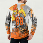 Personalised Greater Western Sydney Giants City Of Football Team Button Sweatshirt Sydney City Skyline Illustration Sport Fan