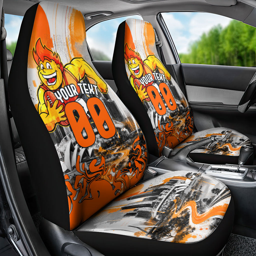 Personalised Greater Western Sydney Giants City Of Football Team Car Seat Cover Sydney City Skyline Illustration Sport Fan