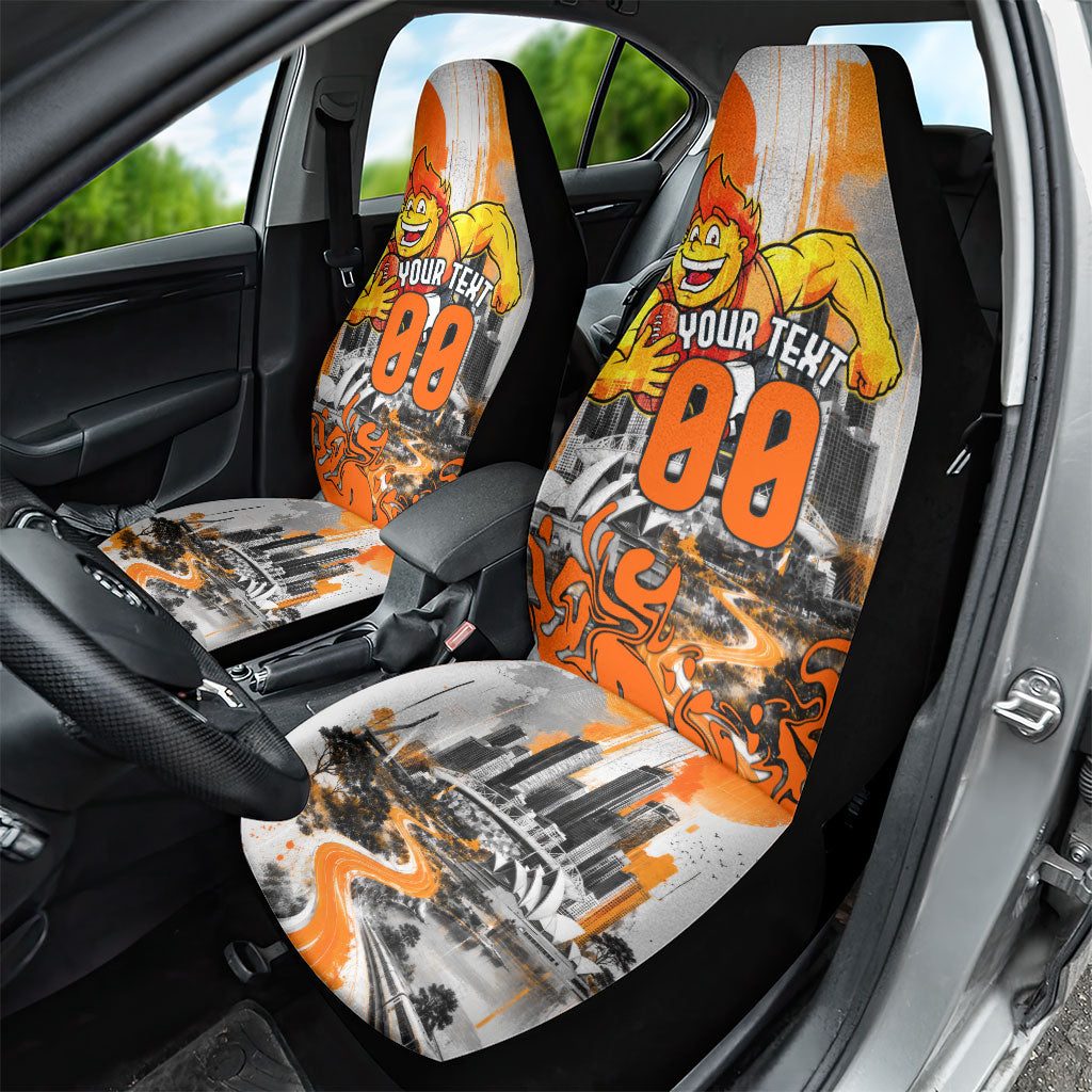 Personalised Greater Western Sydney Giants City Of Football Team Car Seat Cover Sydney City Skyline Illustration Sport Fan
