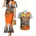 Personalised Greater Western Sydney Giants City Of Football Team Couples Matching Mermaid Dress and Hawaiian Shirt Sydney City Skyline Illustration Sport Fan