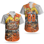 Personalised Greater Western Sydney Giants City Of Football Team Couples Matching Off Shoulder Maxi Dress and Hawaiian Shirt Sydney City Skyline Illustration Sport Fan