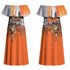 Personalised Greater Western Sydney Giants City Of Football Team Couples Matching Off Shoulder Maxi Dress and Hawaiian Shirt Sydney City Skyline Illustration Sport Fan