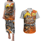 Personalised Greater Western Sydney Giants City Of Football Team Couples Matching Puletasi and Hawaiian Shirt Sydney City Skyline Illustration Sport Fan