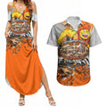 Personalised Greater Western Sydney Giants City Of Football Team Couples Matching Summer Maxi Dress and Hawaiian Shirt Sydney City Skyline Illustration Sport Fan
