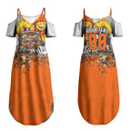 Personalised Greater Western Sydney Giants City Of Football Team Couples Matching Summer Maxi Dress and Long Sleeve Button Shirt Sydney City Skyline Illustration Sport Fan