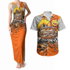 Personalised Greater Western Sydney Giants City Of Football Team Couples Matching Tank Maxi Dress and Hawaiian Shirt Sydney City Skyline Illustration Sport Fan