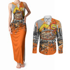 Personalised Greater Western Sydney Giants City Of Football Team Couples Matching Tank Maxi Dress and Long Sleeve Button Shirt Sydney City Skyline Illustration Sport Fan