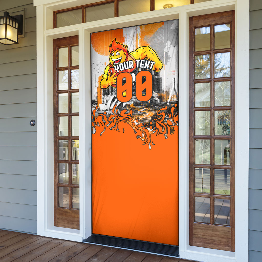 Personalised Greater Western Sydney Giants City Of Football Team Door Cover Sydney City Skyline Illustration Sport Fan
