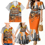 Personalised Greater Western Sydney Giants City Of Football Team Family Matching Mermaid Dress and Hawaiian Shirt Sydney City Skyline Illustration Sport Fan