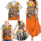 Personalised Greater Western Sydney Giants City Of Football Team Family Matching Summer Maxi Dress and Hawaiian Shirt Sydney City Skyline Illustration Sport Fan