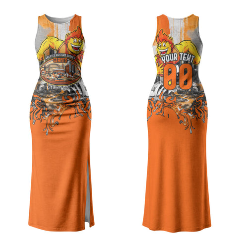Personalised Greater Western Sydney Giants City Of Football Team Family Matching Tank Maxi Dress and Hawaiian Shirt Sydney City Skyline Illustration Sport Fan