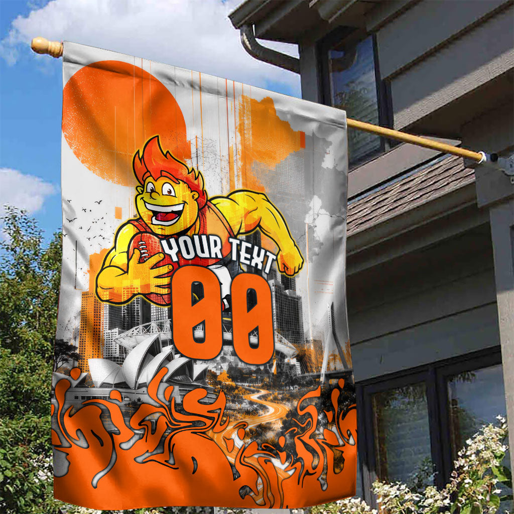 Personalised Greater Western Sydney Giants City Of Football Team Garden Flag Sydney City Skyline Illustration Sport Fan