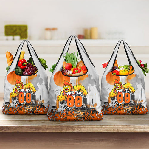 Personalised Greater Western Sydney Giants City Of Football Team Grocery Bag Sydney City Skyline Illustration Sport Fan