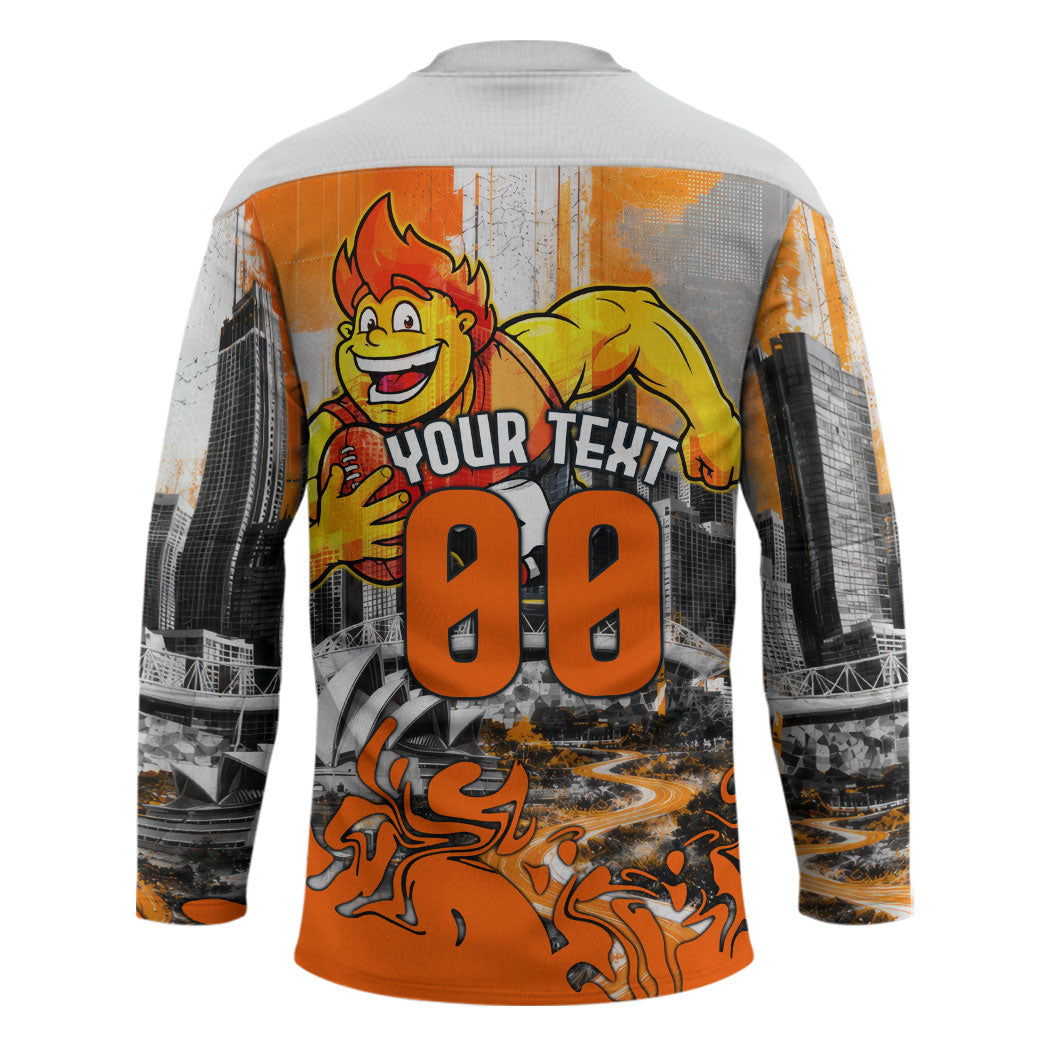 Personalised Greater Western Sydney Giants City Of Football Team Hockey Jersey Sydney City Skyline Illustration Sport Fan